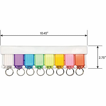 Sparco Wall Mount Key Rack 8 x Key Tag 2.80 H x 10.50 W x
