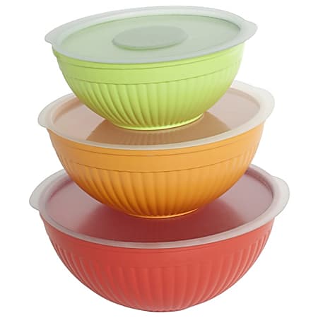 Nordic Ware 6-Piece Covered Bowl Set, Assorted Colors