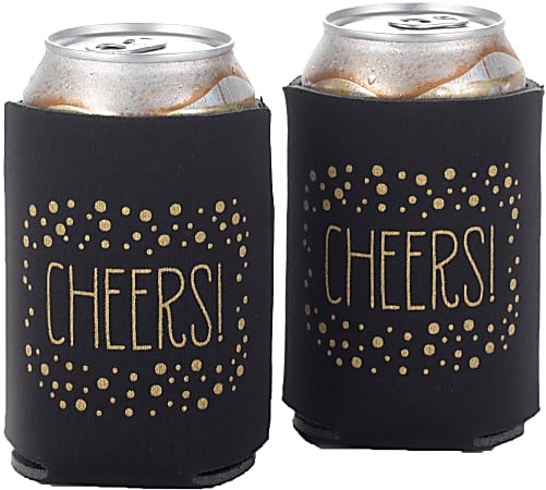 Taylor Insulated Can Coolers, 4-1/4" x 2-1/2", Cheers,