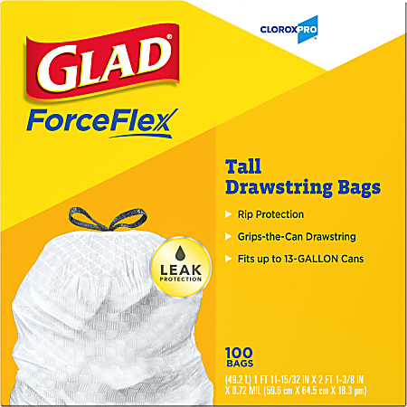 Glad® Guaranted Strong™ 0.78-mil Tall Kitchen Trash Bags,