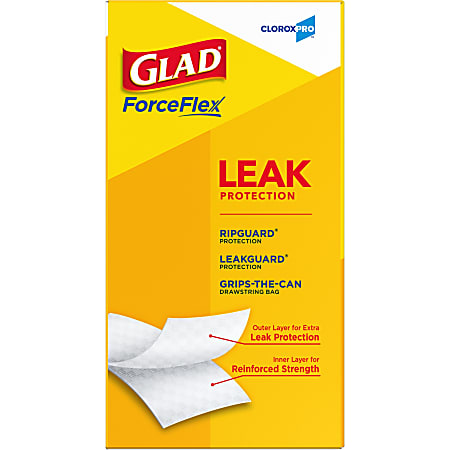 Glad OdorShield Tall Kitchen Drawstring 0.78 mil Trash Bags 13 Gallons  White Pack Of 80 Bags - Office Depot