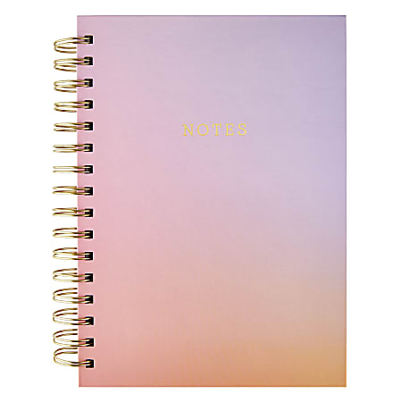 Eccolo Spiral Journal, 6” x 8”, College Rule, 160 Sheets, Sunset Ombre