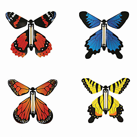 Insect Lore Wind-Up Butterfly, Assorted, 7" x 5 1/2", Pre-K To Grade 4