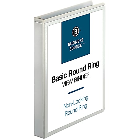 Business Source Round-ring View Binder - 1" Binder Capacity - Letter - 8 1/2"x11" Sheet Size - 225 Sheet Capacity - 09953