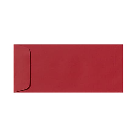 LUX Open-End Envelopes, #10, Peel & Press Closure, Ruby Red, Pack Of 50