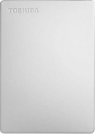 Toshiba Canvio Slim Portable External Hard Drive, 2TB, Silver