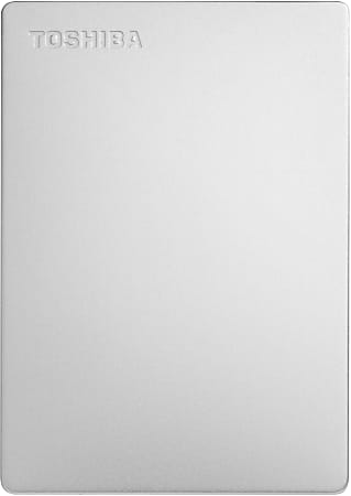 Toshiba Canvio Slim Portable External Hard Drive, 2TB, Silver