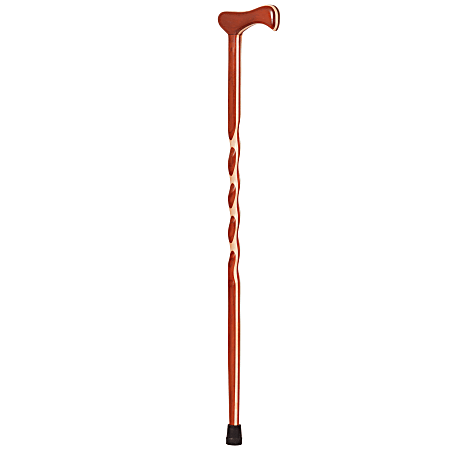 Brazos Walking Sticks™ Twisted Laminated Padauk Maple Exotic Wood Walking Cane, 40"