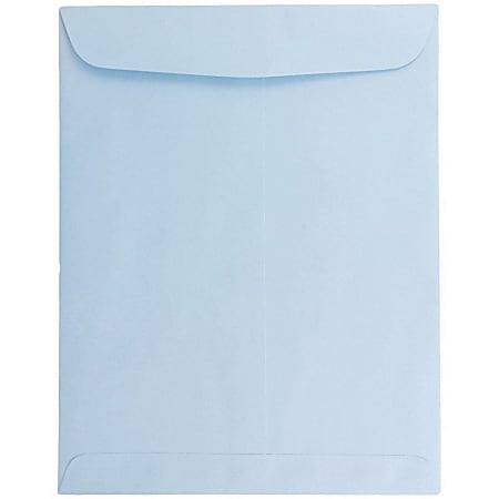 JAM Paper® Open-End 10" x 13" Catalog Envelopes, Gummed Closure, Baby Blue, Pack Of 10