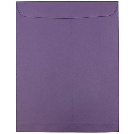 JAM Paper® Open-End 10" x 13" Catalog Envelopes, Gummed Closure, Dark Purple, Pack Of 10