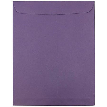 JAM Paper® Open-End 10" x 13" Catalog Envelopes, Gummed Closure, Dark Purple, Pack Of 10