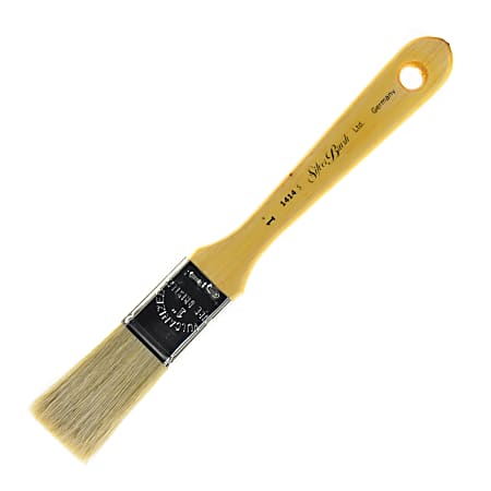 Silver Brush Varnish Paint Brush Series 1414S, 1", Bulletin Cutter, Hog Hair, Natural