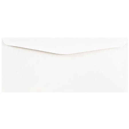 JAM PAPER #10 Business Commercial Envelopes, 4 1/8 x 9 1/2, White, Bulk 500/Box