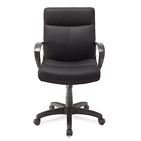 Mesh Mid-Back Chair, 42 1/8"H x 24 3/4"W x 29 1/2"D, Black