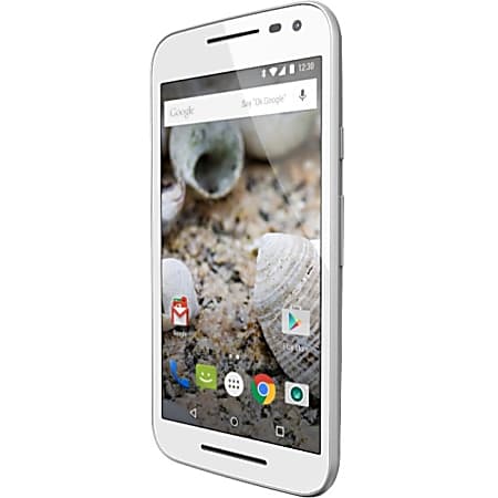 Motorola Moto G 16 GB Smartphone - 4G - 5" LCD 1280 x 720 HD Touchscreen - Qualcomm Snapdragon 410 Quad-core (4 Core) 1.40 GHz - 1 GB RAM - 13 Megapixel Rear/5 Megapixel Front - Android 5.1.1 Lollipop - SIM-free - White