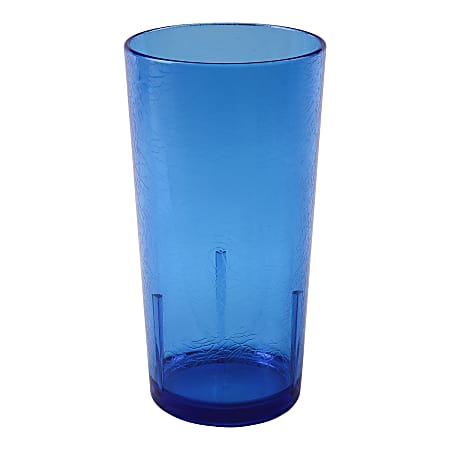 Cambro Del Mar Styrene Tumblers, 24 Oz, Sapphire Blue, Pack Of 36 Tumblers