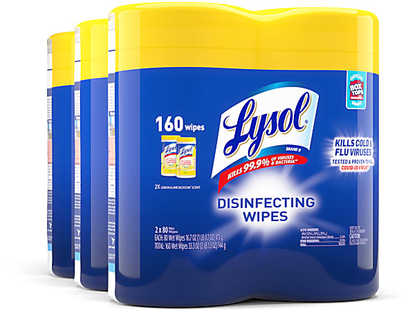 Lysol® Disinfecting Wipes, Lemon Lime Scent, 80 Wipes