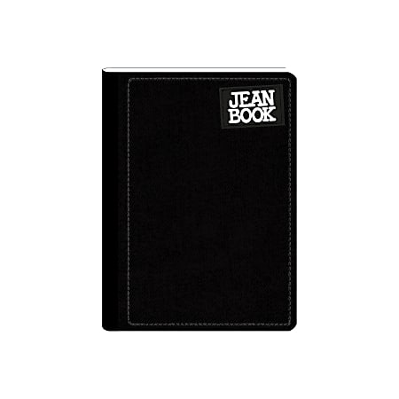 Norma Notebook, Jean, College Rule, 7-1/2" x 9-3/4", 100 Sheets, Black, Total Qty 1