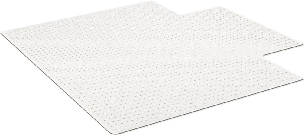 ES Robbins Natural Origins® Vinyl Chair Mat For Low-Pile Carpet, With Lip, 45" x 53", Clear