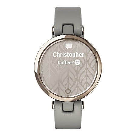 Garmin Lily Classic Edition Womens Smartwatch CreamGoldGray - Office Depot