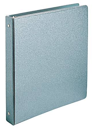 Office Depot® Brand Fashion 3-Ring Binder, 1" Round Rings, Light Blue Glitter