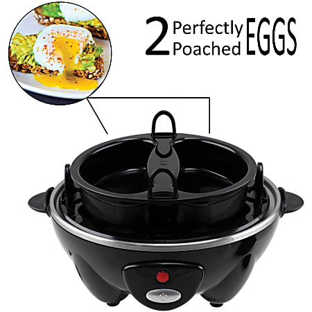 Brentwood TS-1045BK Electric 7 Egg Cooker with Auto Shut Off, Black - 360 W - Black