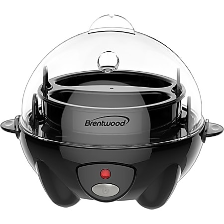 Brentwood TS 1045BK Electric 7 Egg Cooker with Auto Shut Off Black 360 W  Black - Office Depot