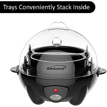 Brentwood TS-1045BK Electric 7 Egg Cooker with Auto Shut Off, Black -  Brentwood Appliances