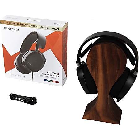 SteelSeries Arctis 3 Console Edition 2019 Edition - Stereo - Mini-phone - Wired - 32 Ohm - 20 Hz - 22 kHz - Over-the-head - Binaural - Circumaural - 9.84 ft Cable - Bi-directional, Noise Cancelling Microphone - Black
