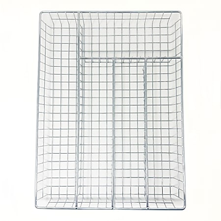 Better Houseware Chrome Cutlery Tray, Large, Silver