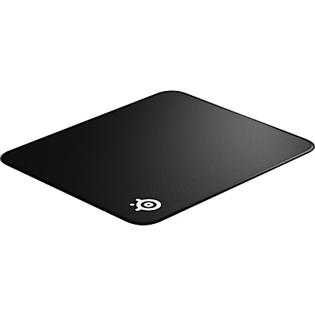 SteelSeries Cloth Gaming Mouse Pad, 0.08"H x 12.60"W x 10.63"D, Black Monochrome, Rubber, Anti-slip, Anti-fray, Peel Resistant