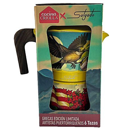 Cocina Criolla Greca 6-Cup Juan Salgado Primula Classic Stovetop Espresso And Coffee Maker, Multicolor, Total Qty 1