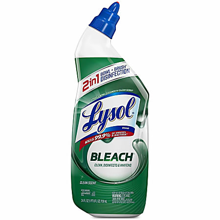 Lysol Bleach Toilet Bowl Cleaner - 24 fl oz (0.8 quart)Bottle - 1 Each - Blue