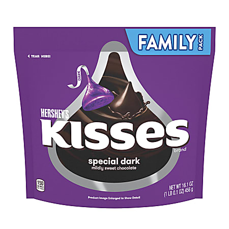 Hershey's® Kisses Dark Chocolate Candies, 16.1 Oz