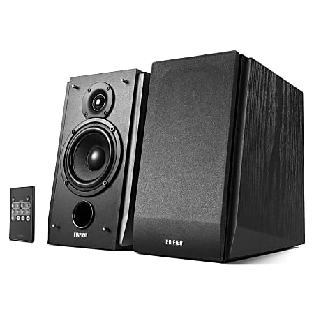 Edifier R1850DB 70-Watt RMS Amplified Bluetooth Bookshelf Speaker System With Sub Out, Black