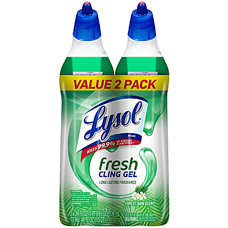Lysol Clean/Fresh Toilet Cleaner - Ready-To-Use - 24 fl oz (0.8 quart) - Country Scent - 2 / Pack - Blue, White