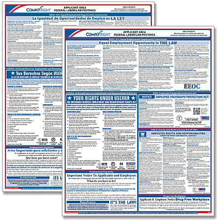 ComplyRight™ Federal Applicant Area Poster, Bilingual, 16" x 20"