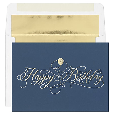 Custom All Occasion Cards, Golden Birthday Cards With Envelopes, 7-7/8" x 5-5/8", Box Of 25 Cards