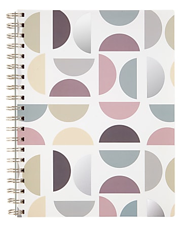 TUL® Spiral-Bound Notebook, 7-1/2" x 10", 1 Subject, Narrow Ruled, 80 Sheets, Circles