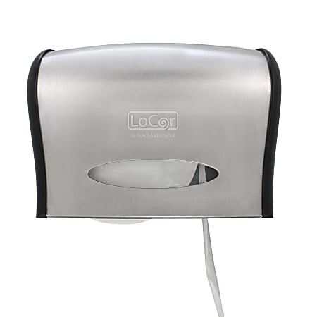 Solaris Paper® LoCor® Wall-Mount Jumbo Bath Tissue Dispenser, Stainless