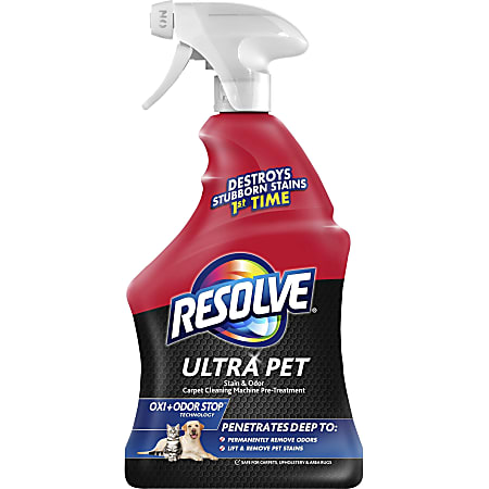 Resolve Ultra Stain/Odor Remover - For Cat, Dog - Recommended for Stain Removal, Odor Removal, Urine Stain, Feces, Urine Smell, Vomit, Red Wine, Juice, Residue, Food Stain - Fresh Scent - 1 quart - 6