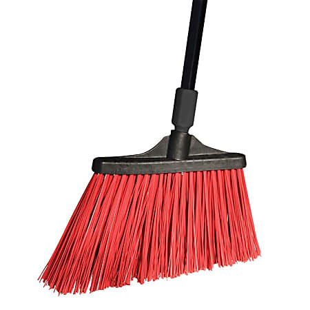 Ocedar Commercial PET MaxiStrong Angle Brooms, 48"H, Red, Case Of 6 Brooms