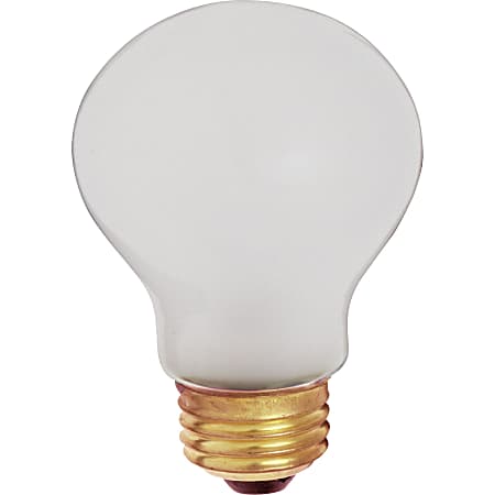 Satco 75A19 Safety Coated Incandescent Bulb - 75 W - 120 V AC - 680 lm - A19 Size - Frosted - White Light Color - E26 Base - 5000 Hour - Dimmable - Shatter Proof - 2 / Pack