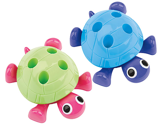 Office Depot® Brand Back To School Manual Pencil Sharpener, Turtle, Assorted Colors