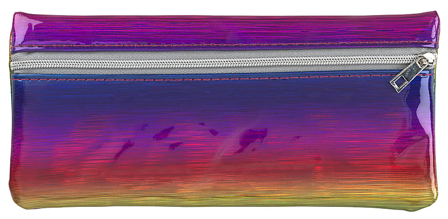Office Depot® Brand Holographic Pencil Pouch, 3-1/2" x 1/4", Rainbow