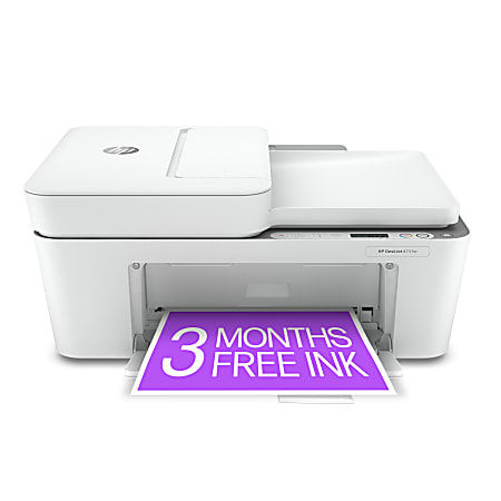 HP DeskJet 4155e Wireless All in One Color Printer with 3 months