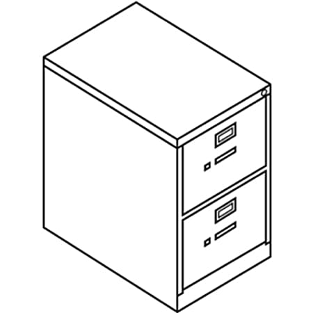 WorkPro 26 12 D Vertical 2 Drawer Letter Size File Cabinet Black - Office  Depot