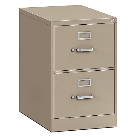 HON® 310 26-1/2"D Vertical 2-Drawer Letter-Size File Cabinet, Putty
