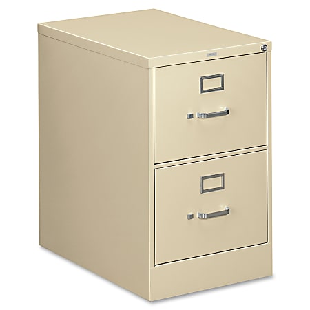 HON® 310 26-1/2"D Vertical 2-Drawer Legal-Size File Cabinet, Metal, Putty
