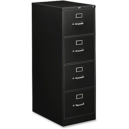 HON 310 26 12 D Vertical 4 Drawer Legal Size File Cabinet Black